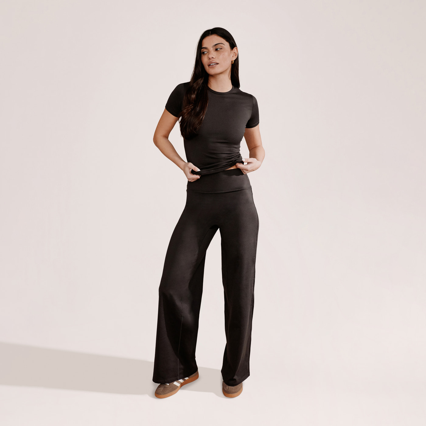 Ultimate Everyday Wide leg Trouser- Black Coffee