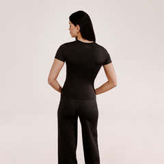 Ultimate Everyday Wide leg Trouser- Black Coffee