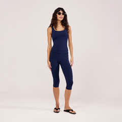 Capri Lightweight Leggings - Navy