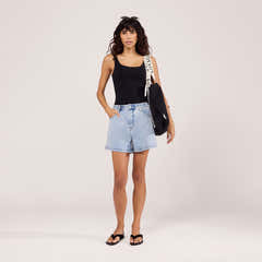 Stretch Denim Shorts - Light Bleach