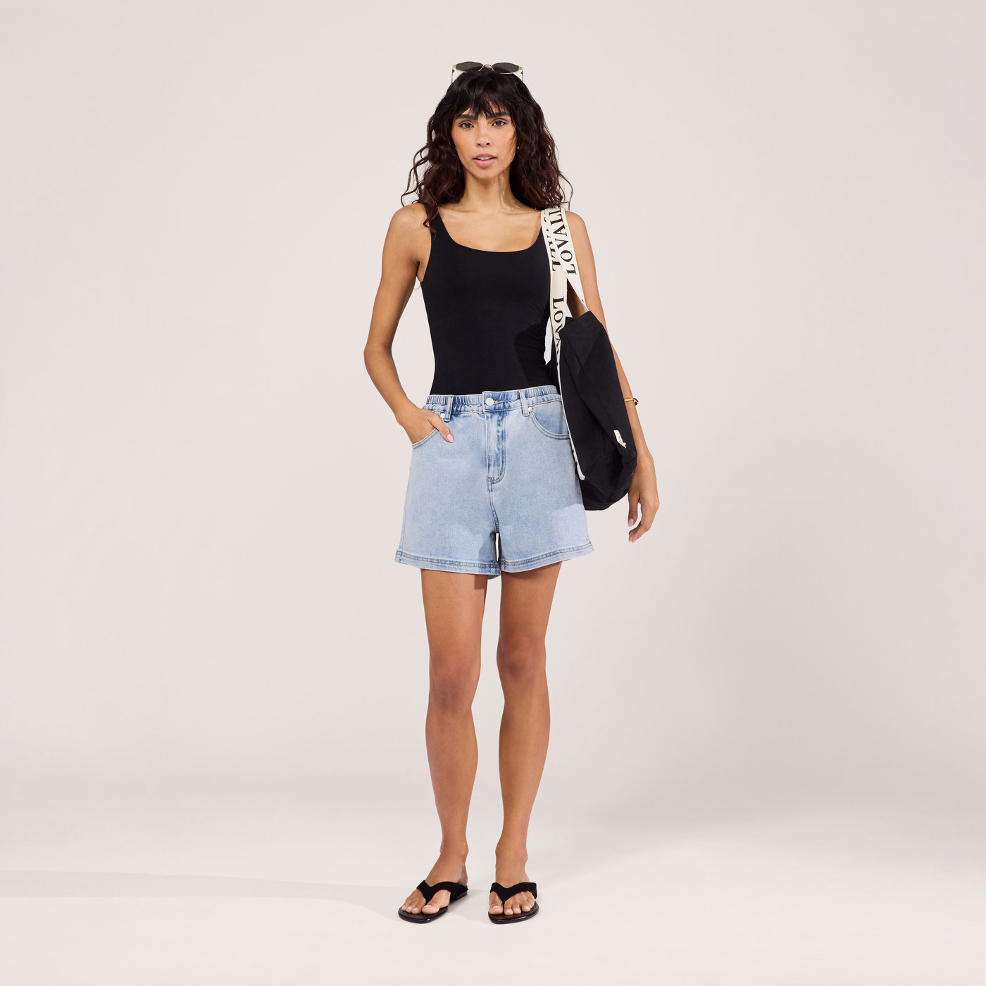 Stretch Denim Shorts - Light Bleach