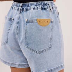 Stretch Denim Shorts - Light Bleach