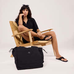 Lightweight Collared Knit Set - Black