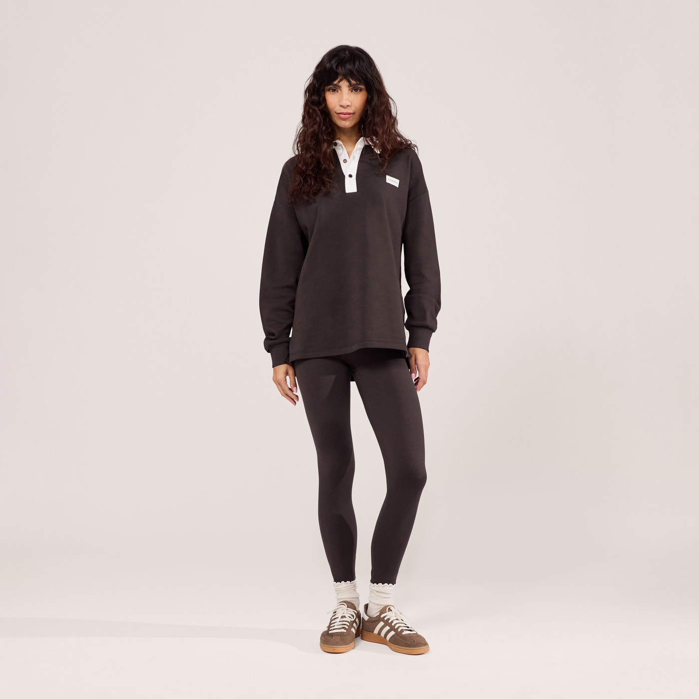 Polo Top - Black Coffee