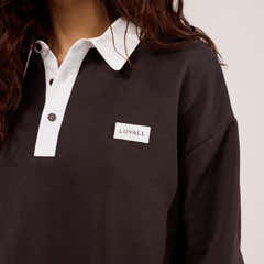 Polo Top - Black Coffee