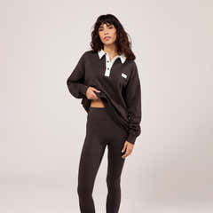 Polo Top - Black Coffee