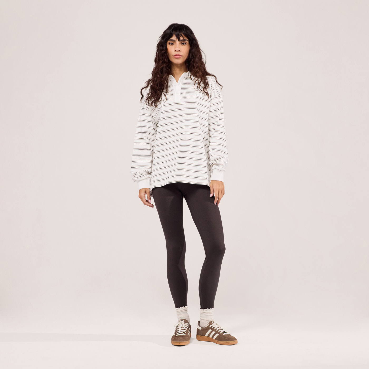 Polo Top - Stone Stripe