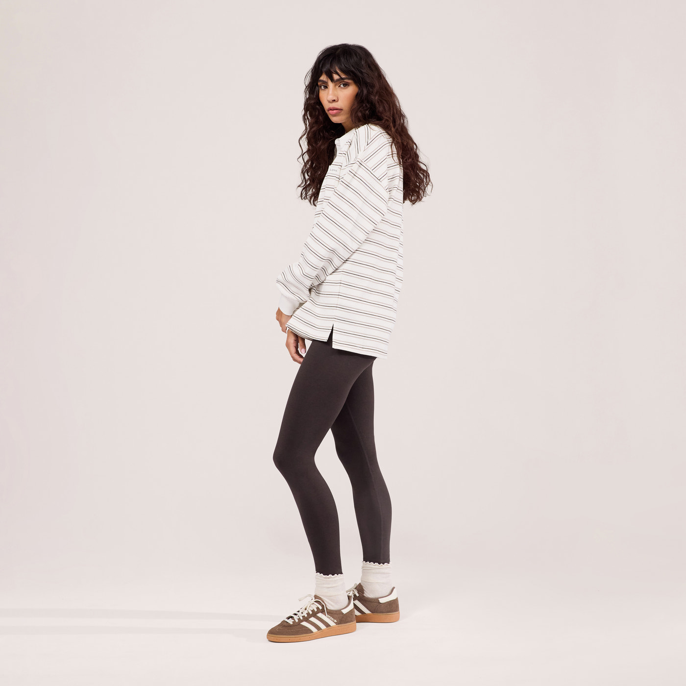 Polo Top - Stone Stripe