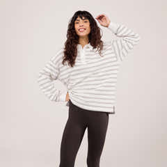 Polo Top - Stone Stripe