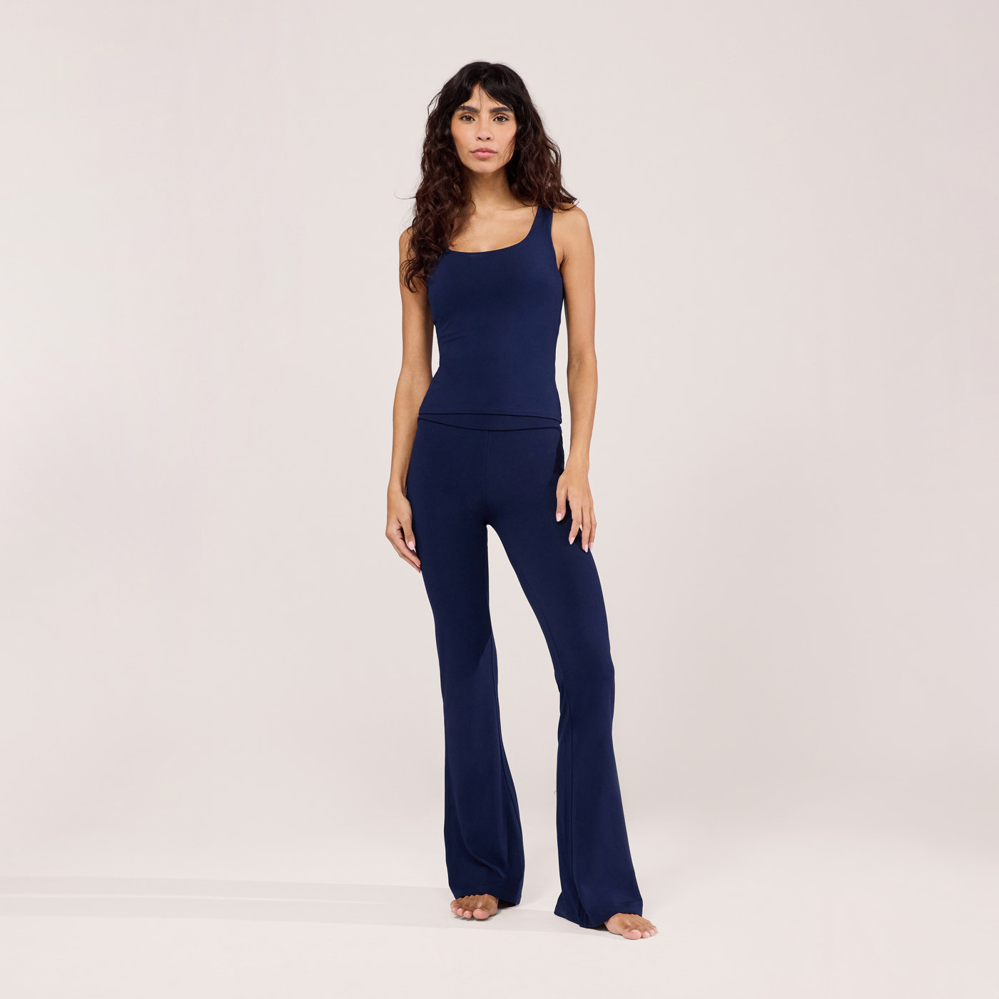 Lightweight Flare Leggings - Navy
