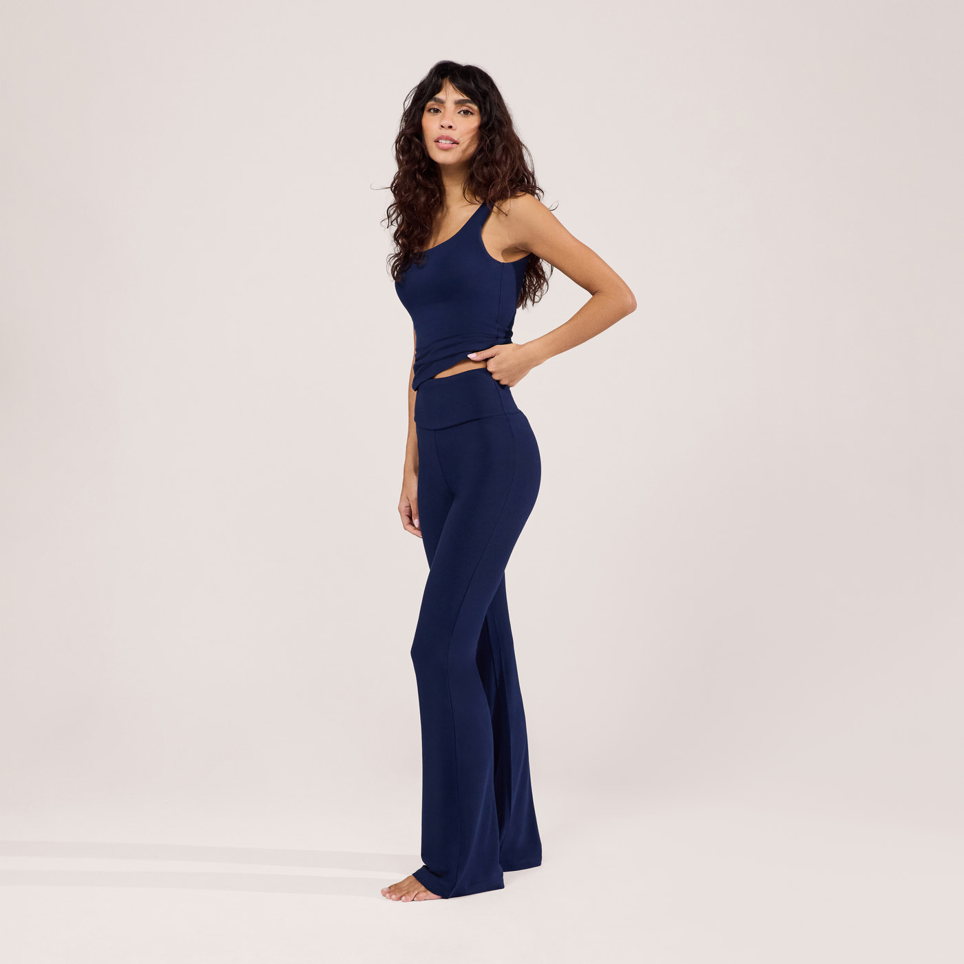 Lightweight Flare Leggings - Navy