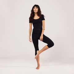 Capri Lightweight Leggings - Black