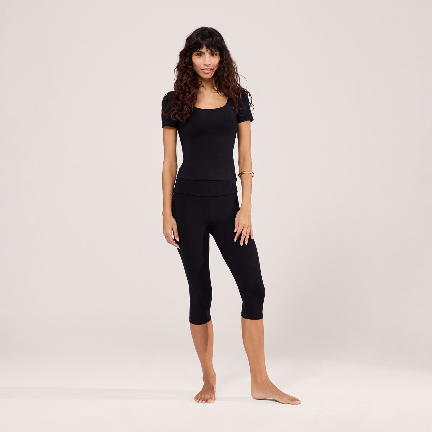 Capri Lightweight Leggings - Black