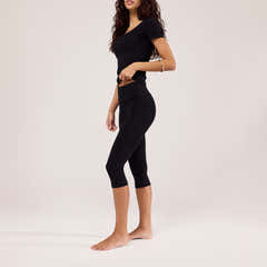 Capri Lightweight Leggings - Black
