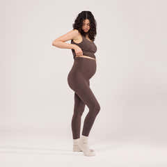 Maternity Lightweight Everyday Leggings - Espresso Brown