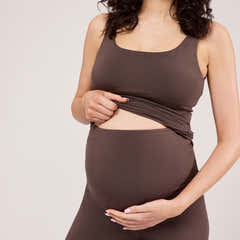 Maternity Lightweight Everyday Leggings - Espresso Brown