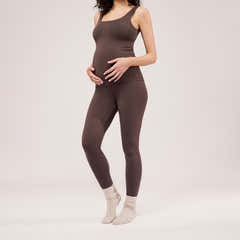 Maternity Lightweight Everyday Leggings - Espresso Brown