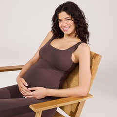 Maternity Lightweight Tank Top - Espresso Brown
