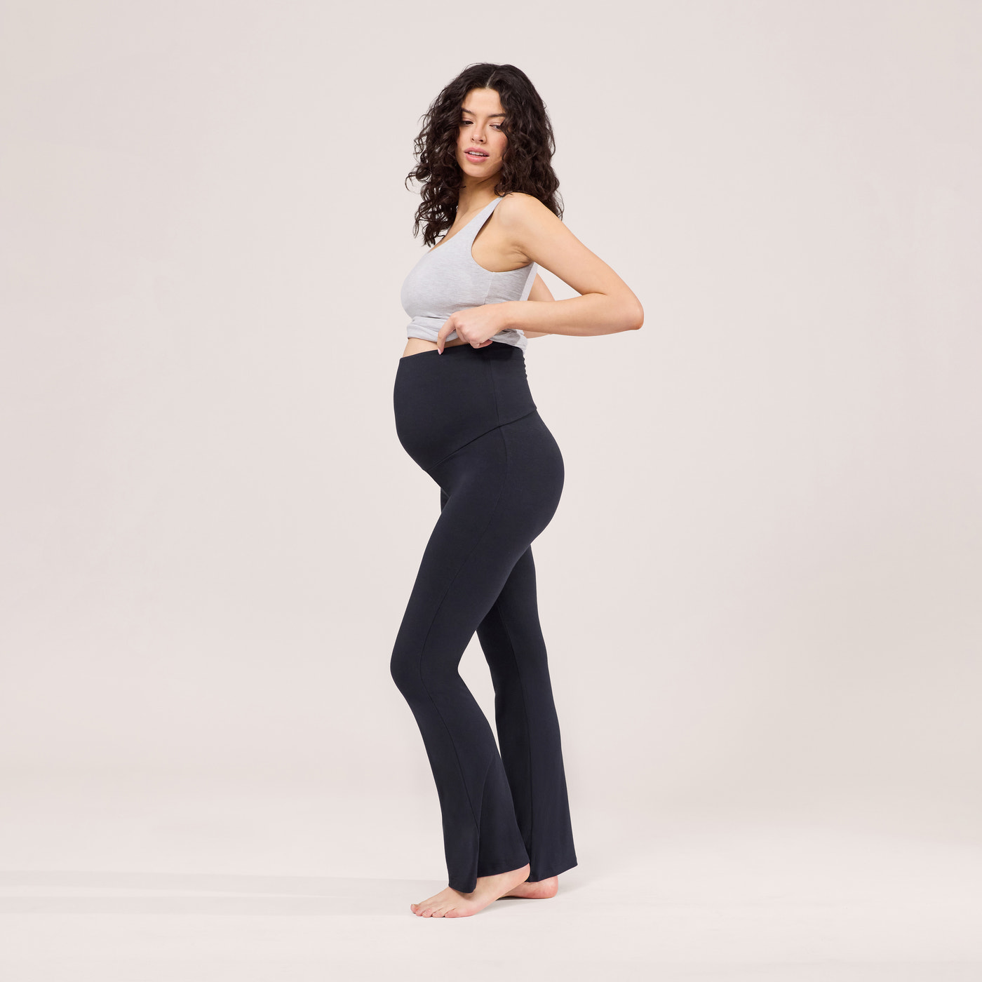 Maternity Lightweight Flare Leggings - Vintage Navy