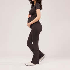 Maternity Ultimate Everyday Flare Leggings - Black Coffee