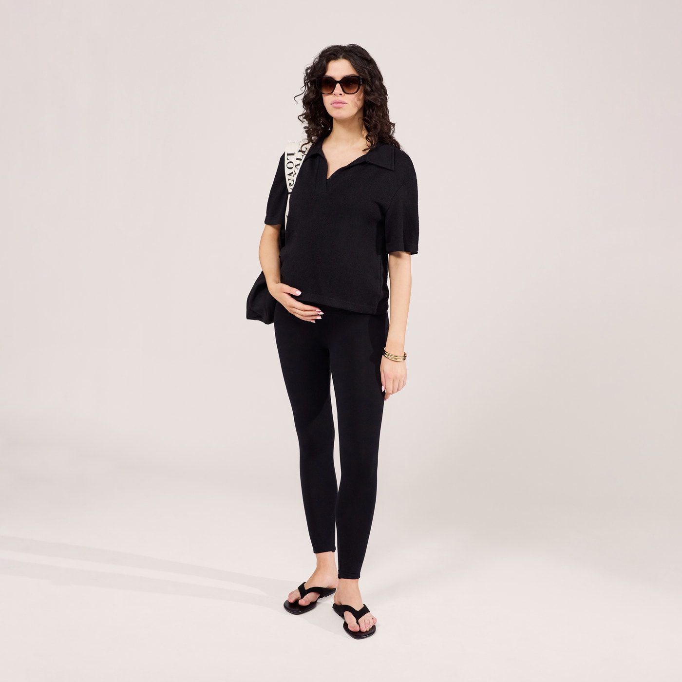 Maternity Lightweight Everyday Leggings - Black