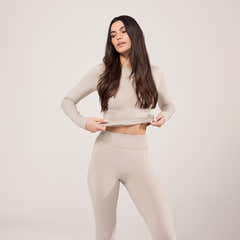 Ultimate Everyday Long Sleeve Top - Oatmeal Beige