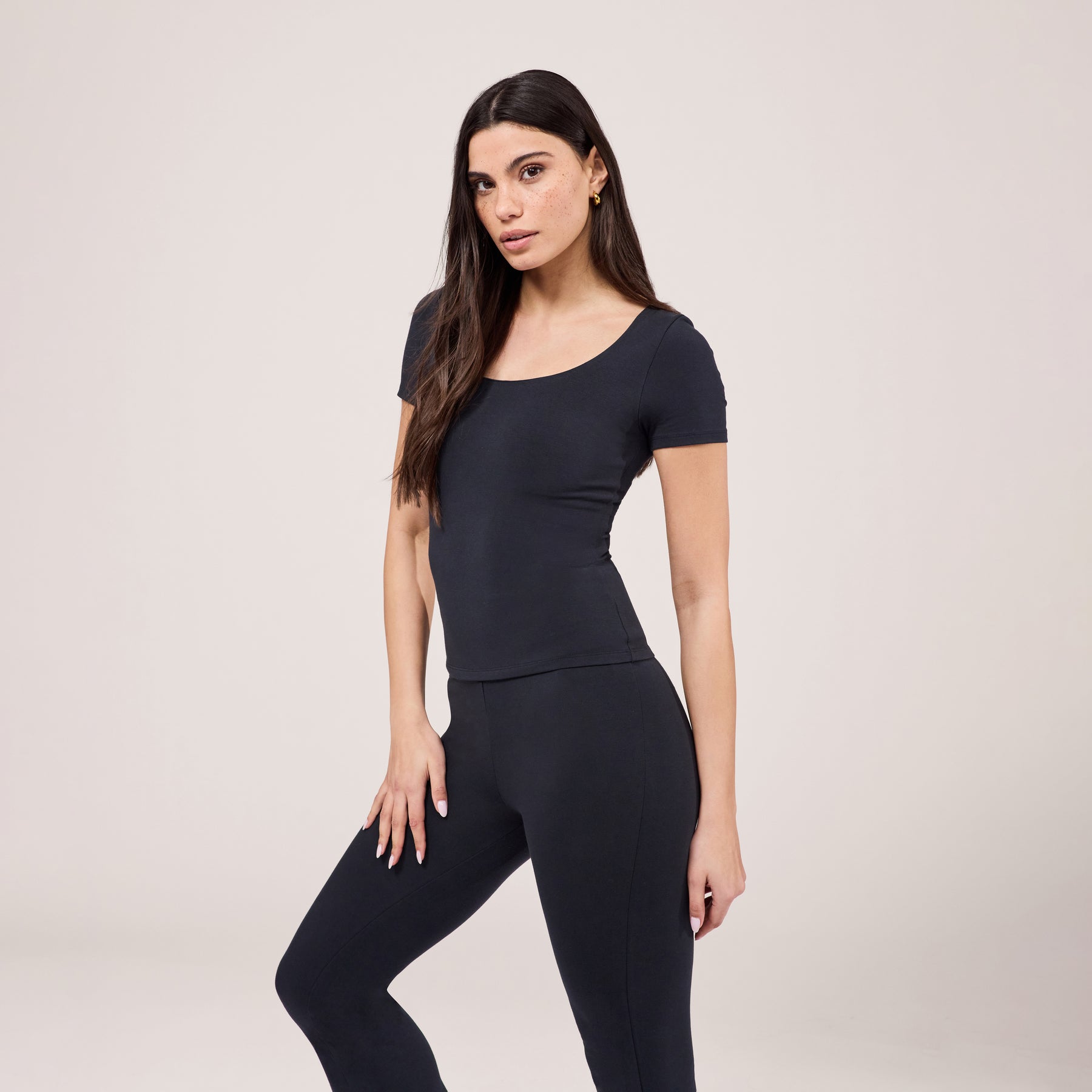 Lightweight Short Sleeve Top - Vintage Navy