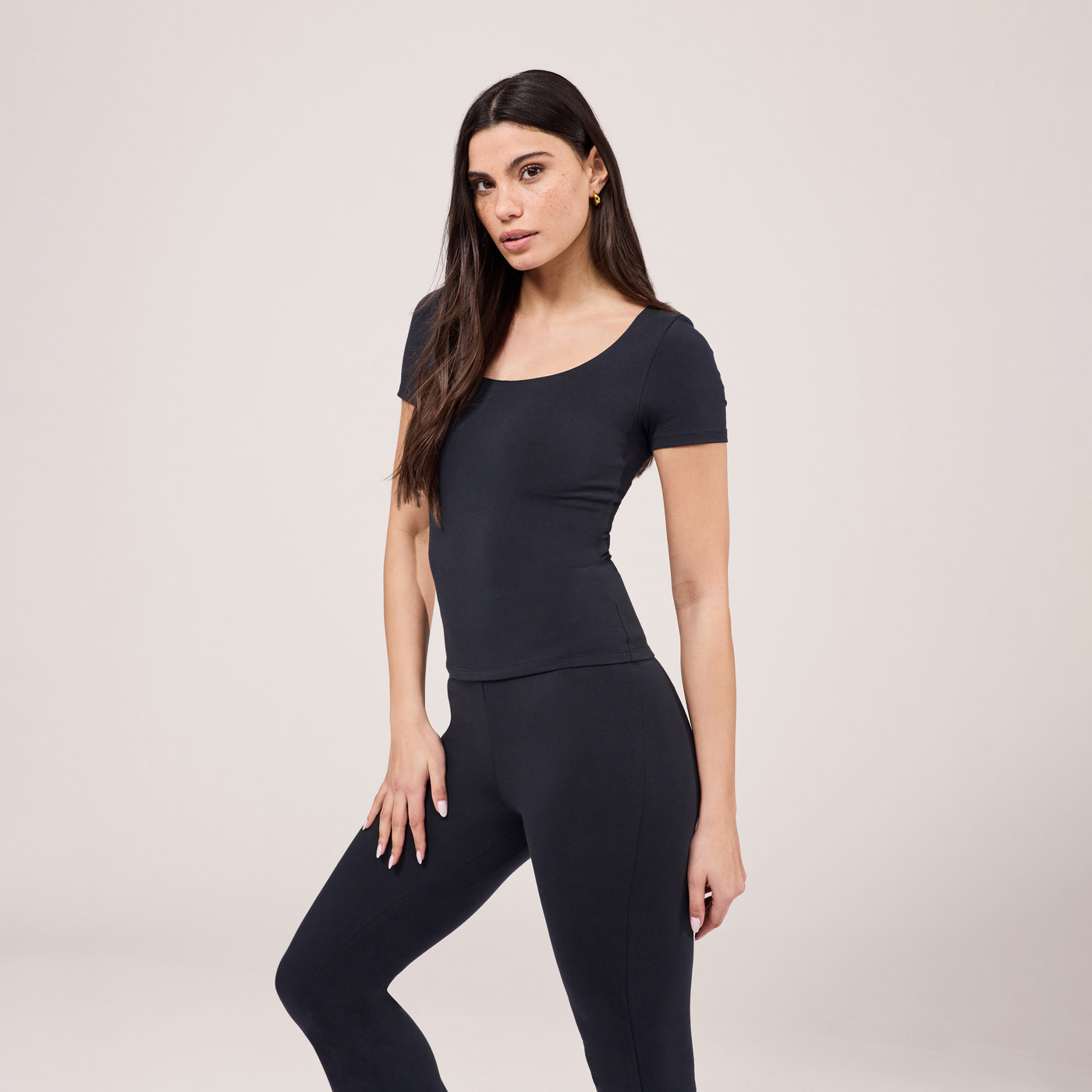 Lightweight Short Sleeve Top - Vintage Navy