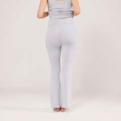 Maternity Lightweight Flare Leggings - Light Grey Marl