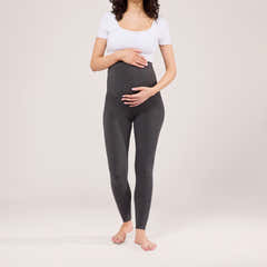 Maternity Lightweight Everyday Leggings - Dark Grey Marl