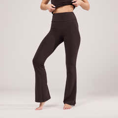 Lightweight Flare Leggings - Black Coffee