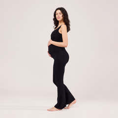 Maternity Lightweight Flare Leggings - Black