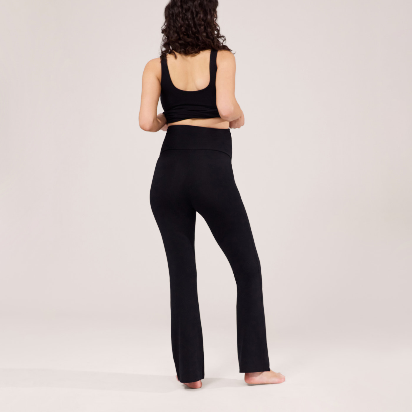 Maternity Lightweight Flare Leggings - Black