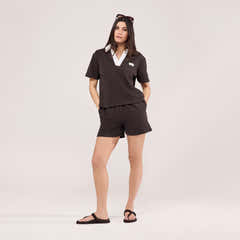 Collared Top Set - Black Coffee