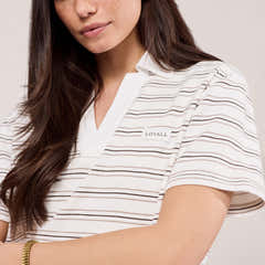 Collared Top Set - Stone Stripe