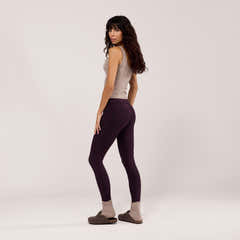 Lightweight Everyday High Waisted Leggings - Wine