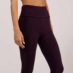 Lightweight Everyday High Waisted Leggings - Wine