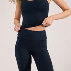 Lightweight Everyday High Waisted Leggings - Vintage Navy