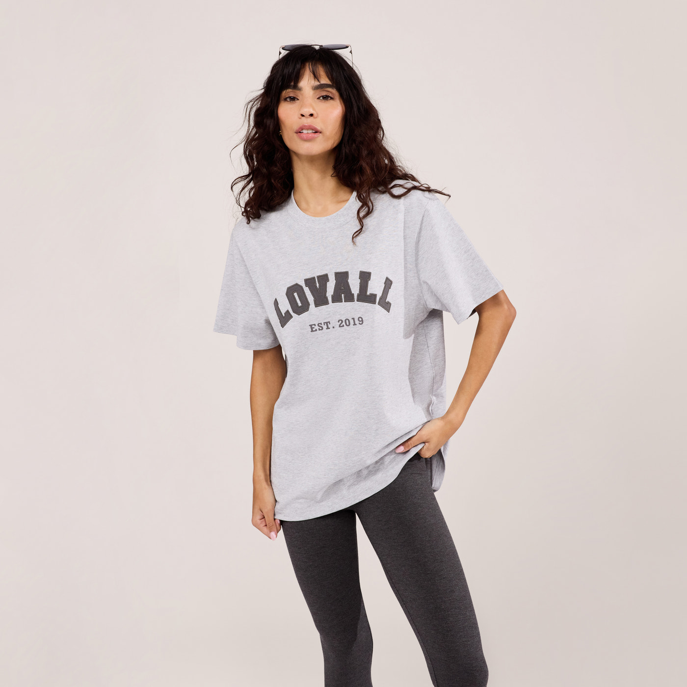 Graphic T-shirt Varsity - Light Grey Marl