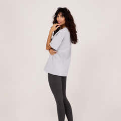 Graphic T-shirt Varsity - Light Grey Marl