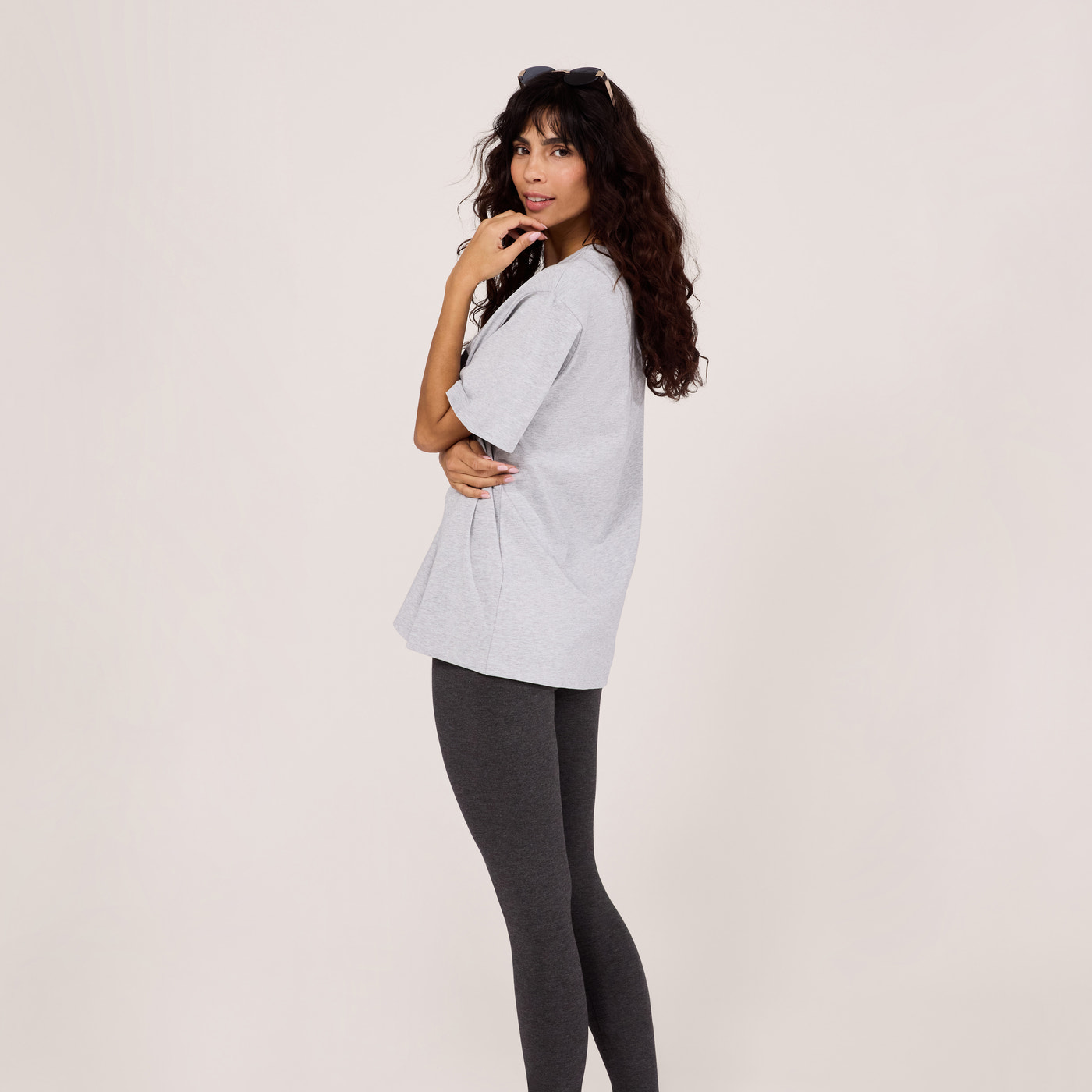 Graphic T-shirt Varsity - Light Grey Marl