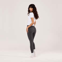 Lightweight Everyday High Waisted Leggings - Dark Grey Marl