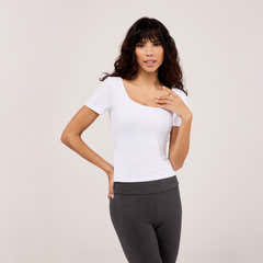 Lightweight Short Sleeve Top - White