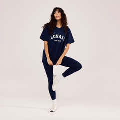 Lightweight Everyday High Waisted Leggings - Navy