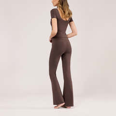Lightweight Flare Leggings - Espresso Brown