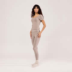 Lightweight Short Sleeve Top - Stone