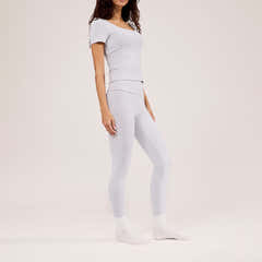 Lightweight Everyday High Waisted Leggings - Light Grey Marl