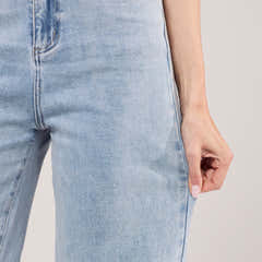 Stretch Wide Leg Jeans - Light Bleach
