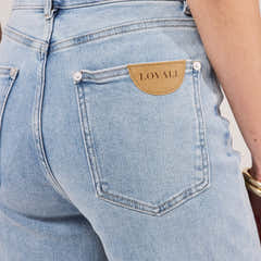 Stretch Wide Leg Jeans - Light Bleach
