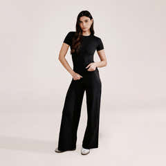 Ultimate Everyday Wide leg Trouser- Black